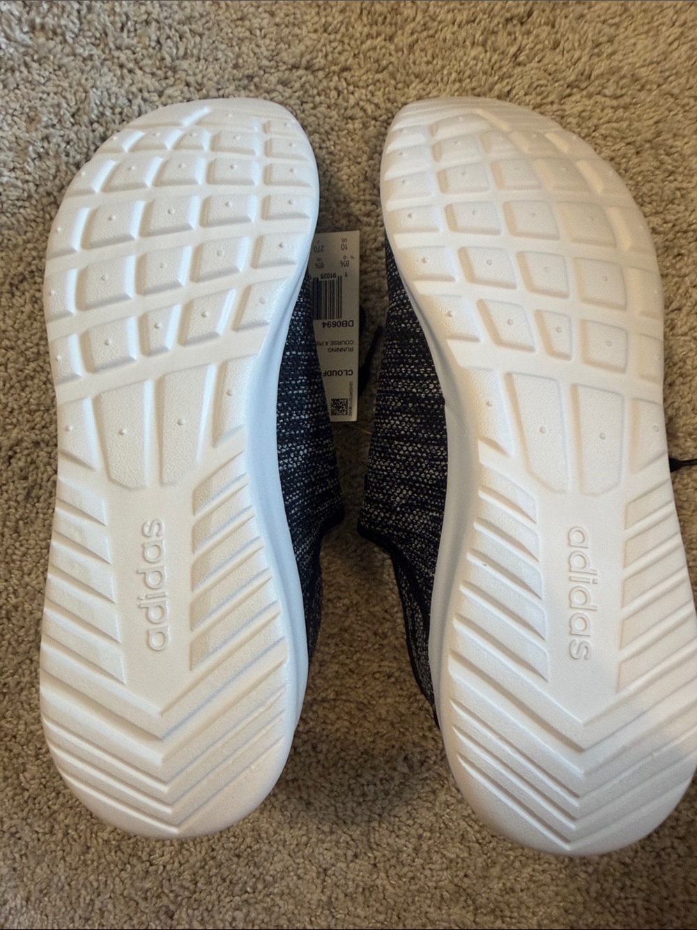 adidas Cloudfoam Pure Sneakers — Black & White Knit - Picture 3 of 3
